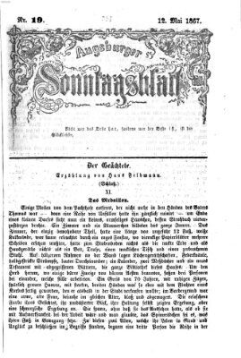 Augsburger Sonntagsblatt (Augsburger Postzeitung) Sonntag 12. Mai 1867