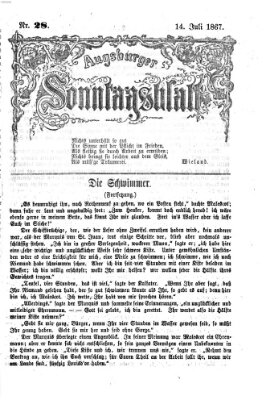 Augsburger Sonntagsblatt (Augsburger Postzeitung) Sonntag 14. Juli 1867