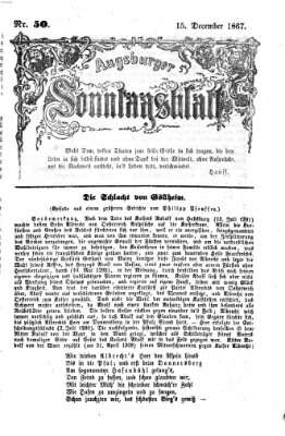 Augsburger Sonntagsblatt (Augsburger Postzeitung) Sonntag 15. Dezember 1867