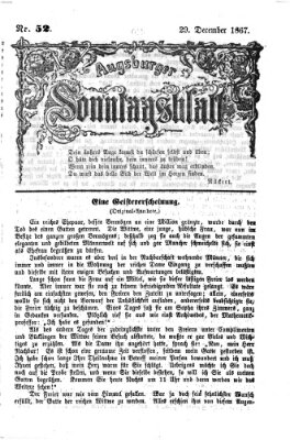 Augsburger Sonntagsblatt (Augsburger Postzeitung) Sonntag 29. Dezember 1867