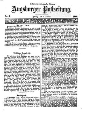 Augsburger Postzeitung Freitag 3. Januar 1868