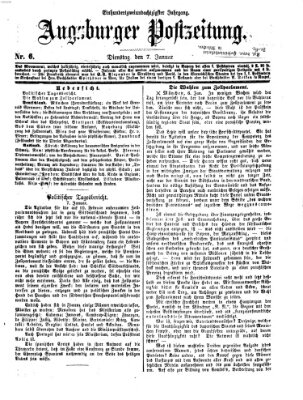 Augsburger Postzeitung Dienstag 7. Januar 1868