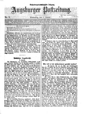 Augsburger Postzeitung Donnerstag 9. Januar 1868