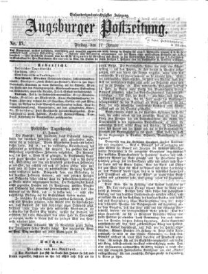 Augsburger Postzeitung Freitag 17. Januar 1868