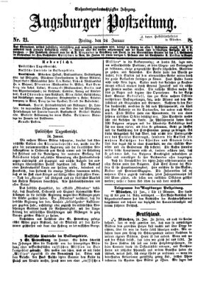 Augsburger Postzeitung Freitag 24. Januar 1868