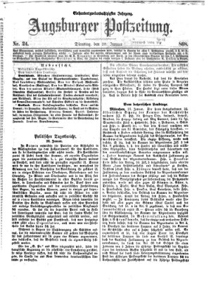 Augsburger Postzeitung Dienstag 28. Januar 1868