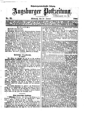 Augsburger Postzeitung Mittwoch 29. Januar 1868