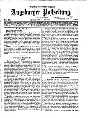 Augsburger Postzeitung Freitag 21. Februar 1868