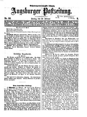 Augsburger Postzeitung Freitag 28. Februar 1868