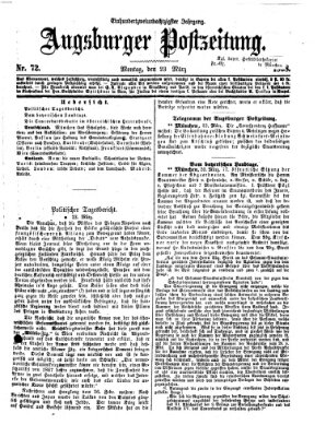 Augsburger Postzeitung Montag 23. März 1868