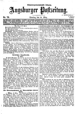 Augsburger Postzeitung Dienstag 24. März 1868