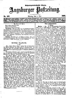 Augsburger Postzeitung Montag 4. Mai 1868