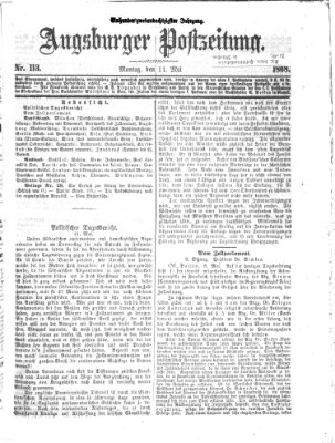 Augsburger Postzeitung Montag 11. Mai 1868