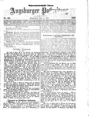 Augsburger Postzeitung Samstag 16. Mai 1868