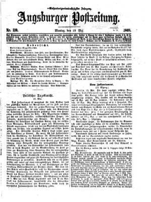 Augsburger Postzeitung Montag 18. Mai 1868