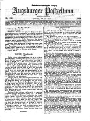 Augsburger Postzeitung Dienstag 19. Mai 1868