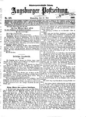 Augsburger Postzeitung Donnerstag 28. Mai 1868