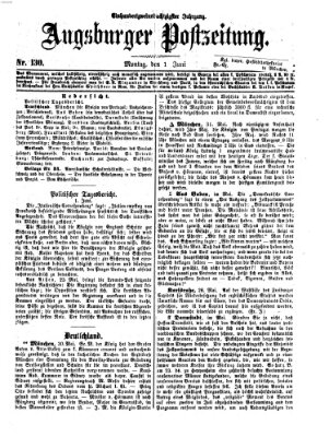 Augsburger Postzeitung Montag 1. Juni 1868