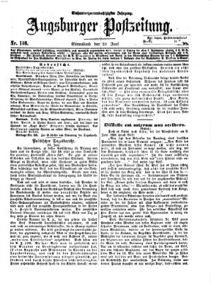 Augsburger Postzeitung Samstag 20. Juni 1868