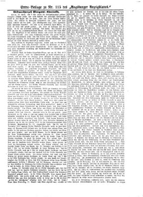 Augsburger Postzeitung Mittwoch 13. Mai 1868