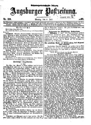 Augsburger Postzeitung Montag 6. Juli 1868