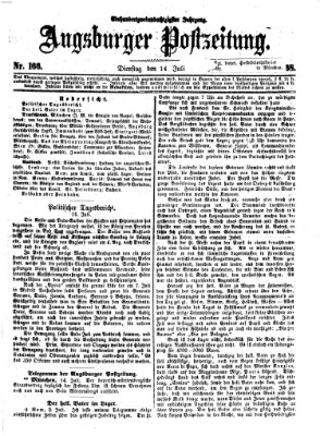 Augsburger Postzeitung Dienstag 14. Juli 1868