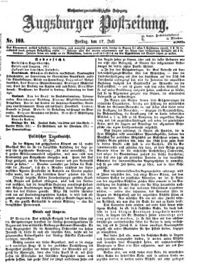 Augsburger Postzeitung Freitag 17. Juli 1868