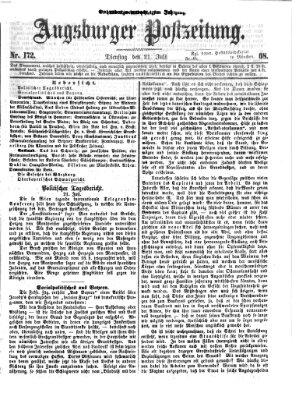 Augsburger Postzeitung Dienstag 21. Juli 1868