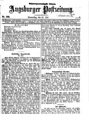 Augsburger Postzeitung Donnerstag 30. Juli 1868