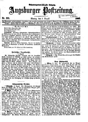 Augsburger Postzeitung Montag 3. August 1868