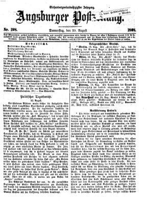 Augsburger Postzeitung Donnerstag 20. August 1868