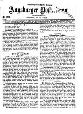 Augsburger Postzeitung Samstag 29. August 1868