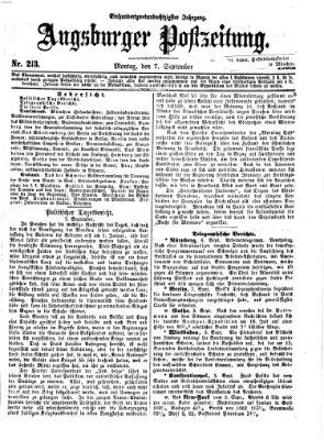 Augsburger Postzeitung Montag 7. September 1868