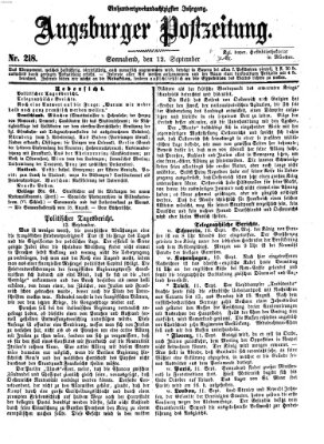 Augsburger Postzeitung Samstag 12. September 1868