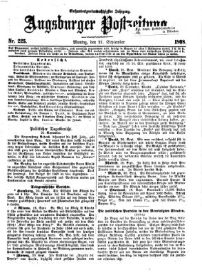 Augsburger Postzeitung Montag 21. September 1868