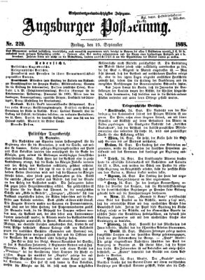 Augsburger Postzeitung Freitag 25. September 1868