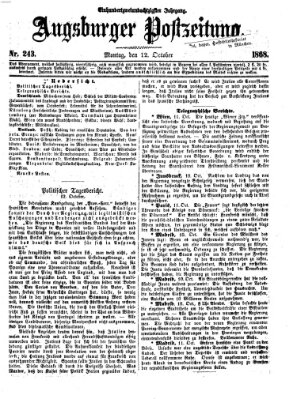 Augsburger Postzeitung Montag 12. Oktober 1868