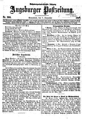 Augsburger Postzeitung Samstag 7. November 1868