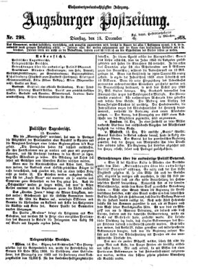 Augsburger Postzeitung Dienstag 15. Dezember 1868