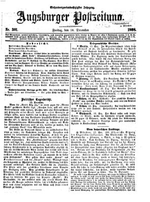 Augsburger Postzeitung Freitag 18. Dezember 1868