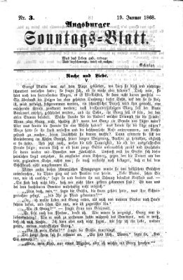 Augsburger Sonntagsblatt (Augsburger Postzeitung) Sonntag 19. Januar 1868