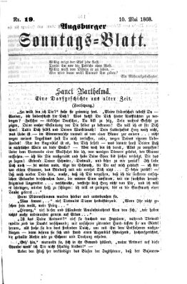 Augsburger Sonntagsblatt (Augsburger Postzeitung) Sonntag 10. Mai 1868