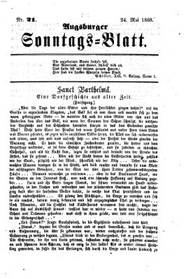 Augsburger Sonntagsblatt (Augsburger Postzeitung) Sonntag 24. Mai 1868