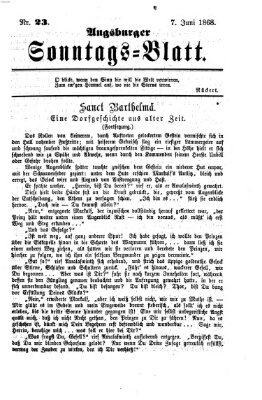 Augsburger Sonntagsblatt (Augsburger Postzeitung) Sonntag 7. Juni 1868