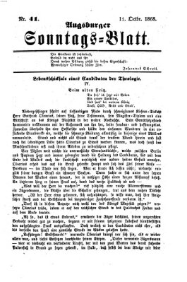 Augsburger Sonntagsblatt (Augsburger Postzeitung) Sonntag 11. Oktober 1868