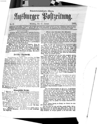 Augsburger Postzeitung Dienstag 26. Januar 1869