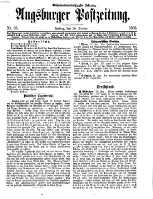 Augsburger Postzeitung Freitag 29. Januar 1869