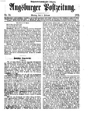 Augsburger Postzeitung Montag 8. Februar 1869