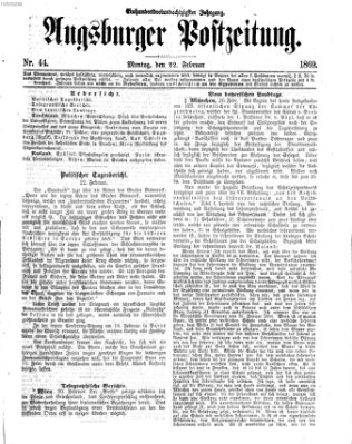 Augsburger Postzeitung Montag 22. Februar 1869