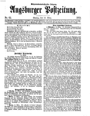 Augsburger Postzeitung Montag 15. März 1869